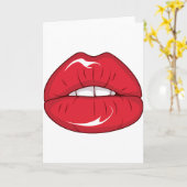 Rode Lippen Kaart (Gele Bloem)
