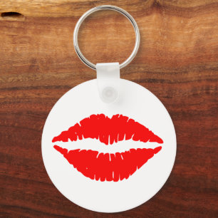 RODE LIPPEN KUS SLEUTELHANGER