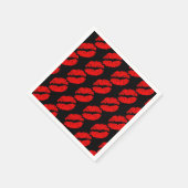 Rode lippen kussen schoonheid make-up verjaardagsf servet (Hoek)