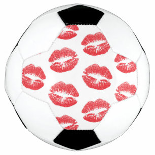 Rode Lippen, Lippenpatroon, Rode Lippenstift, Kus Voetbal