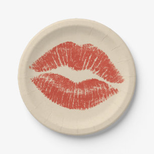 Rode Lippen Lippenstift Lip Stain Make-up Schoonhe Papieren Bordje