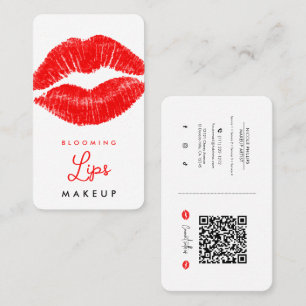 Rode Lippen Lipstick Lip Stain Make-up Sociale Med Visitekaartje