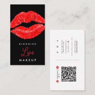 Rode lippen Lipstick Lip Vlek Make-up Social Media Visitekaartje