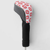 Rode lippen, patroon van lippen, rode lippenstift, golfheadcover (Schuin)