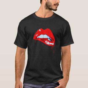 Rode Lippen Pop Art Paint T-shirt
