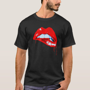 Rode Lippen Pop Art Paint T-shirt