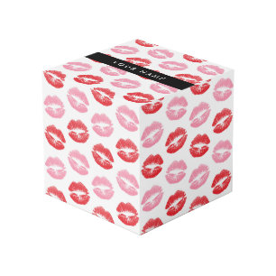 Rode lippen, roze lippen, kus, Jouw naam, personal Kubus