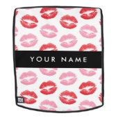 Rode lippen, roze lippen, kus, Jouw naam, personal Rugtassen (Verwijderbaar gezicht)