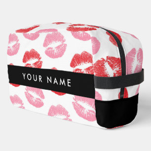 Rode lippen, roze lippen, kus, Jouw naam, personal Toilettasje
