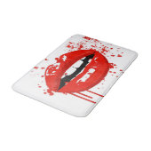 Rode lippen schoonheid mode make-up kus badmat (Gekanteld)