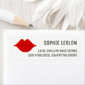 rode lippen schoonheid salon adres label met naam (Insitu)