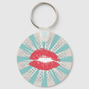 Rode lippen sleutelhanger