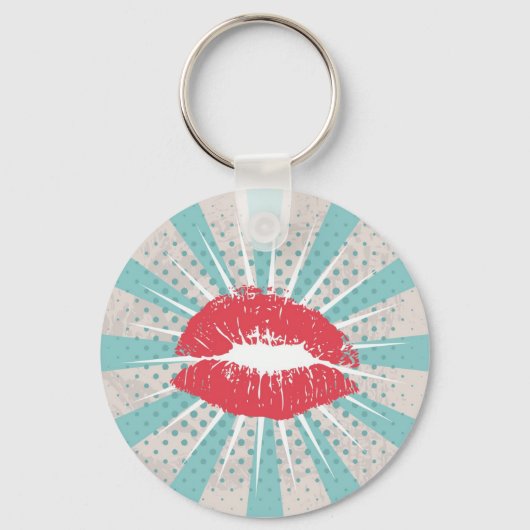 Rode lippen sleutelhanger (Voorkant)