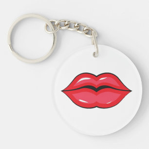 Rode Lippen Sleutelhanger
