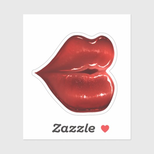Rode lippen sticker scrapbook fel decor (Vel)