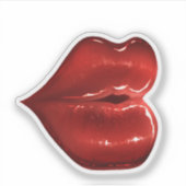 Rode lippen sticker scrapbook fel decor (Voorkant)