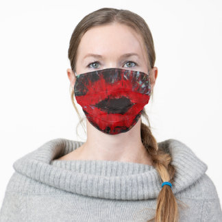 Rode lippen stoffen mondmasker