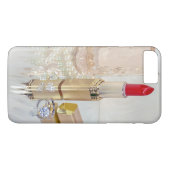 rode lippenstift en sieraden op spiegel Case-Mate iPhone case (Achterkant (Horizontaal))