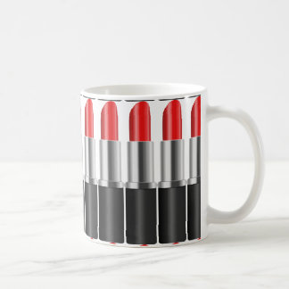 Rode lippenstift. koffiemok