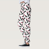 Rode lippenstift leggings (Links)