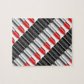 Rode lippenstift. legpuzzel (Horizontaal)