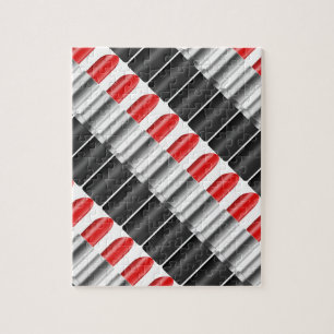 Rode lippenstift. legpuzzel