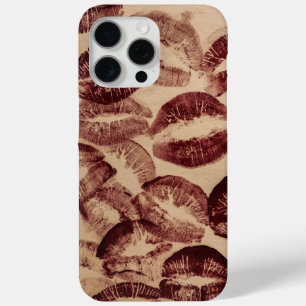 Rode lippenstift lippen mondvlekken meisjesachtig iPhone 15 pro max hoesje