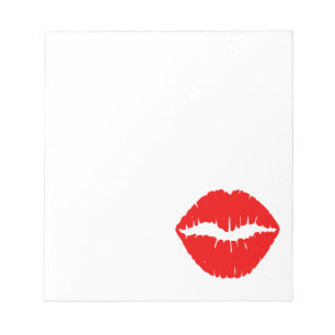 Rode lippenstift notitieblok