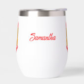 Rode lippenstift op de tong zwart met aangepaste n (Links)