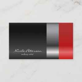 Rode lippenstiftmake-up visitekaartje