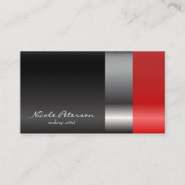 Rode lippenstiftmake-up visitekaartje