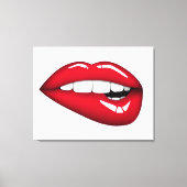 Rode Lips 2 Canvas Afdruk (Voorkant)