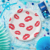 Rode lips Afdrukpapier Bord (Feest)