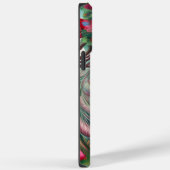 Rode lips en Rozen Peacock Abstract Case-Mate iPhone Case (Achterkant / Rechts)