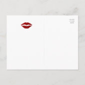 Rode Lips Roze Glitter Valentijn maakt het hart ge Feestdagenkaart (Achterkant)