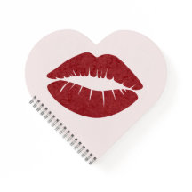 Rode lipstick afdrukken