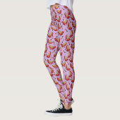 Rode lipstick en roodhoge hakken leggings (Links)