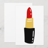 rode lipstick kaart (Voorkant / Achterkant)