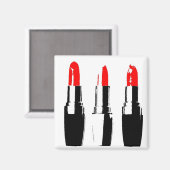 Rode lipstick magneet (Voorkant / Achterkant)