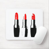 Rode lipstick muismat (Met muis)