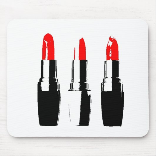 Rode lipstick muismat (Voorkant)