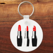 Rode lipstick sleutelhanger (Voorkant)