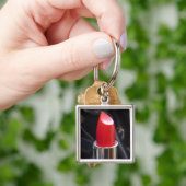 Rode lipstick sleutelhanger (Hand)