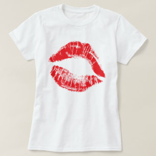 Rode lipstick vloeiend Shirt