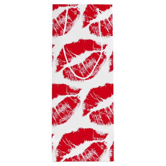 rode lipstickussen wijn cadeautas (Achterkant)