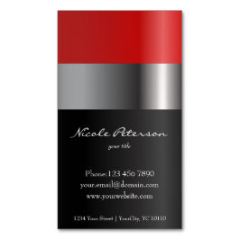 Rode lipstik - Makeup - Magnetische Visitekaartjes Visitekaartje Magneet