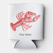  rode lobster #1 Tekening Blikjeskoeler (Voorkant)