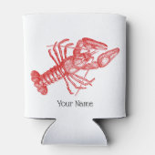  rode lobster #1 Tekening Blikjeskoeler (Achterkant)