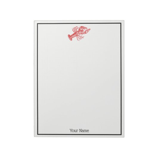  rode lobster #1 Tekening Notitieblok (Gedraaid)