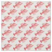 rode lobster #1 Tekening Stof (Swatch)